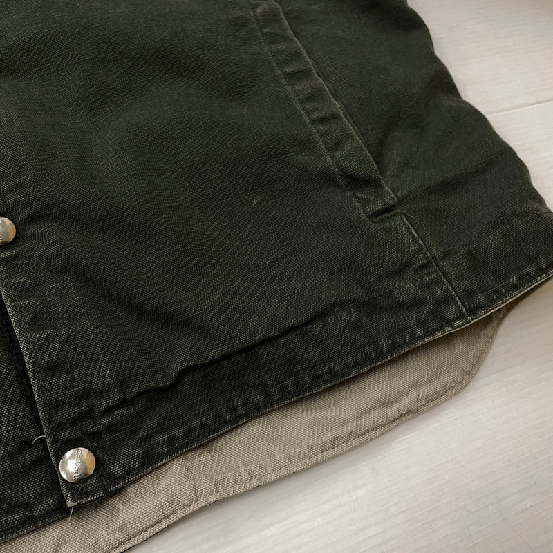 【現状渡し品】【メンズ】 CARHARTT カーハート SANDSTONE MULTI-POCKET BOA-LINED JACKET 145 J285 サンドストーン マルチポケット ボアラインド ジャケット アウター 145-261018-sa-04-teih サイズ：M カラー：グリーン系 万代Net店