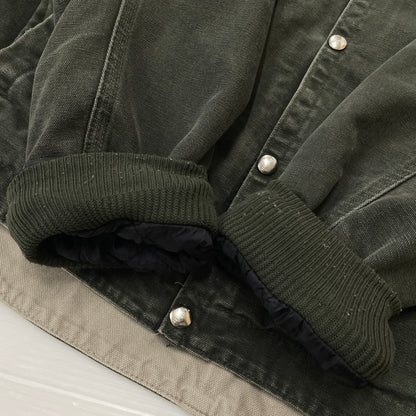 【現状渡し品】【メンズ】 CARHARTT カーハート SANDSTONE MULTI-POCKET BOA-LINED JACKET 145 J285 サンドストーン マルチポケット ボアラインド ジャケット アウター 145-261018-sa-04-teih サイズ：M カラー：グリーン系 万代Net店