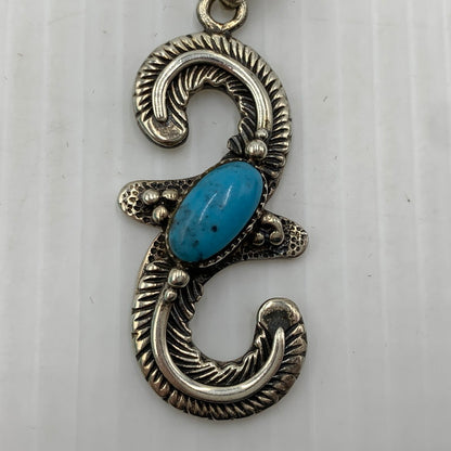 【中古品】【メンズ】 NAVAJO ナバホ族 STERLING SILVER TURQUOISE FEATHER スターリング シルバー ターコイズフェザー アクセサリー ペンダントトップ 191-261023-ko-15-teih サイズ：重さ19.5g カラー：シルバー 万代Net店