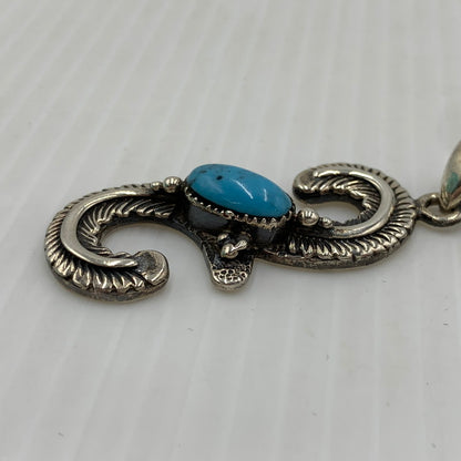 【中古品】【メンズ】 NAVAJO ナバホ族 STERLING SILVER TURQUOISE FEATHER スターリング シルバー ターコイズフェザー アクセサリー ペンダントトップ 191-261023-ko-15-teih サイズ：重さ19.5g カラー：シルバー 万代Net店