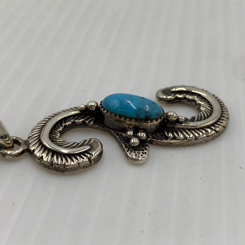 【中古品】【メンズ】 NAVAJO ナバホ族 STERLING SILVER TURQUOISE FEATHER スターリング シルバー ターコイズフェザー アクセサリー ペンダントトップ 191-261023-ko-15-teih サイズ：重さ19.5g カラー：シルバー 万代Net店