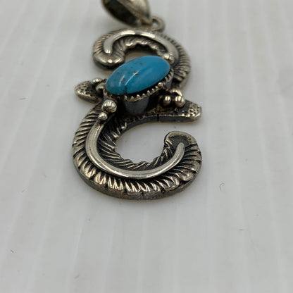 【中古品】【メンズ】 NAVAJO ナバホ族 STERLING SILVER TURQUOISE FEATHER スターリング シルバー ターコイズフェザー アクセサリー ペンダントトップ 191-261023-ko-15-teih サイズ：重さ19.5g カラー：シルバー 万代Net店
