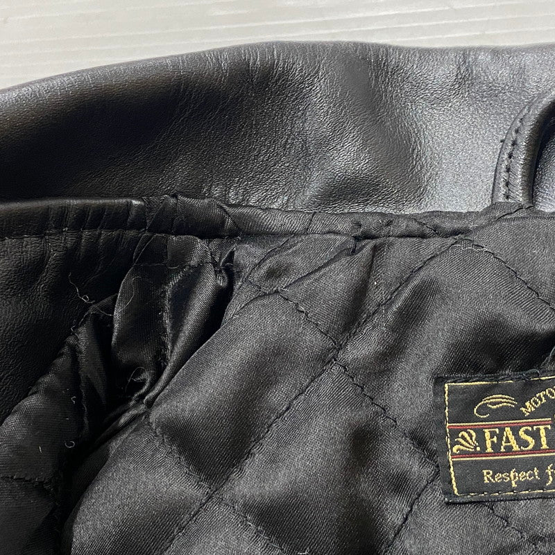 【中古品】【メンズ】 FAST LANE ファスト レイン COW LEATHER DOUBLERIDERS 牛革 ダブルライダース アウター 147-261019-sa-01-teih サイズ：36 カラー：BLACK 万代Net店