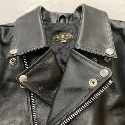 【中古品】【メンズ】 FAST LANE ファスト レイン COW LEATHER DOUBLERIDERS 牛革 ダブルライダース アウター 147-261019-sa-01-teih サイズ：36 カラー：BLACK 万代Net店