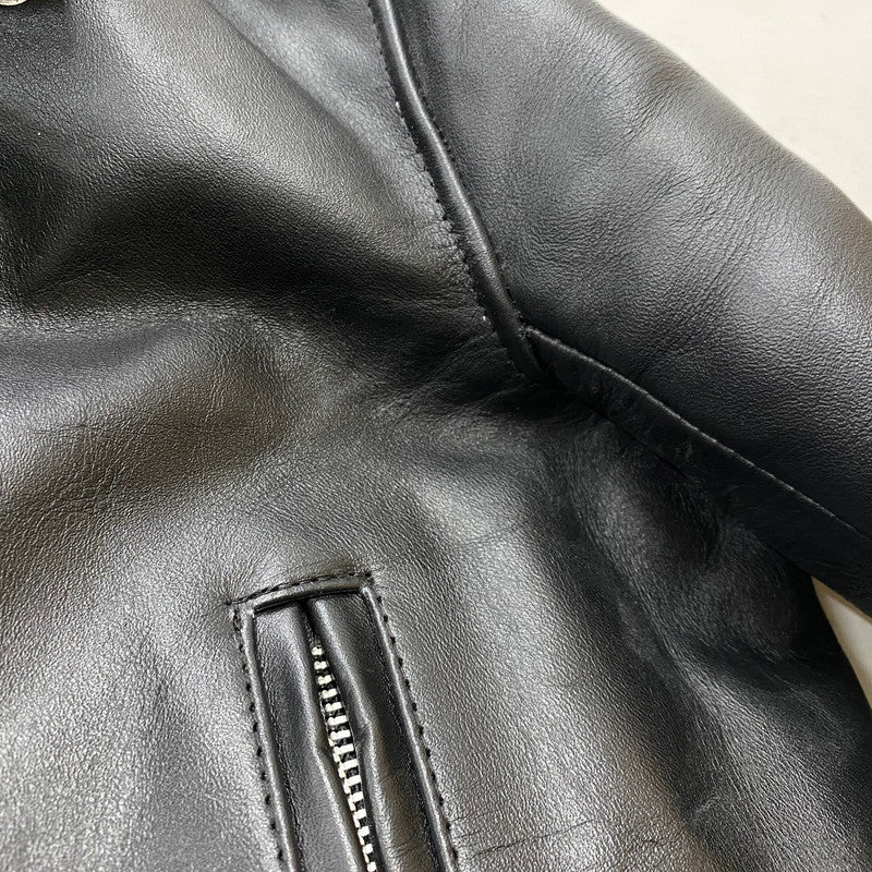 【中古品】【メンズ】 FAST LANE ファスト レイン COW LEATHER DOUBLERIDERS 牛革 ダブルライダース アウター 147-261019-sa-01-teih サイズ：36 カラー：BLACK 万代Net店