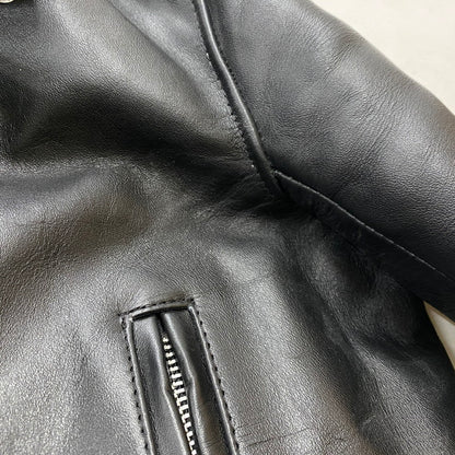 【中古品】【メンズ】 FAST LANE ファスト レイン COW LEATHER DOUBLERIDERS 牛革 ダブルライダース アウター 147-261019-sa-01-teih サイズ：36 カラー：BLACK 万代Net店