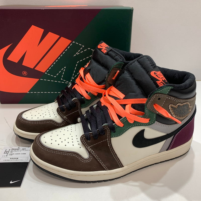 【中古品】【メンズ】 NIKE ナイキ DH3097-001 AIR JORDAN 1 HIGH OG "HAND CRAFTED" スニーカー 靴 箱付き・黒タグ・シューレース付き ※小さな汚れあり 160-261024-io-25-fuzh サイズ：27.5cm カラー：茶.緑.白 万代Net店