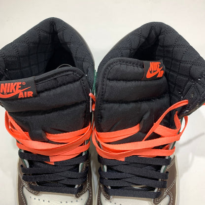 【中古品】【メンズ】 NIKE ナイキ DH3097-001 AIR JORDAN 1 HIGH OG "HAND CRAFTED" スニーカー 靴 箱付き・黒タグ・シューレース付き ※小さな汚れあり 160-261024-io-25-fuzh サイズ：27.5cm カラー：茶.緑.白 万代Net店