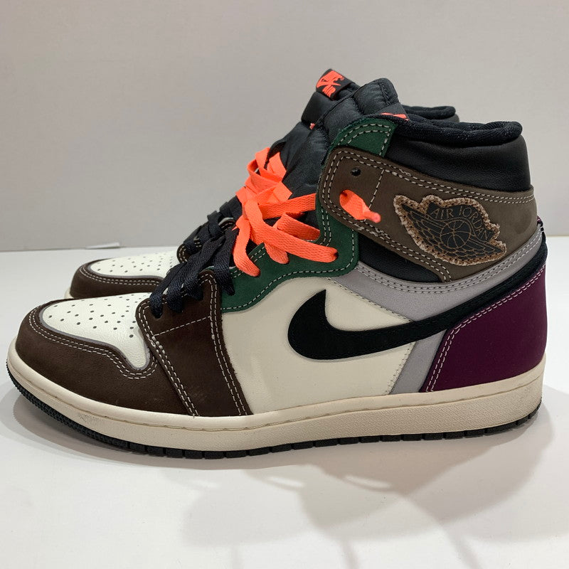 【中古品】【メンズ】 NIKE ナイキ DH3097-001 AIR JORDAN 1 HIGH OG "HAND CRAFTED" スニーカー 靴 箱付き・黒タグ・シューレース付き ※小さな汚れあり 160-261024-io-25-fuzh サイズ：27.5cm カラー：茶.緑.白 万代Net店