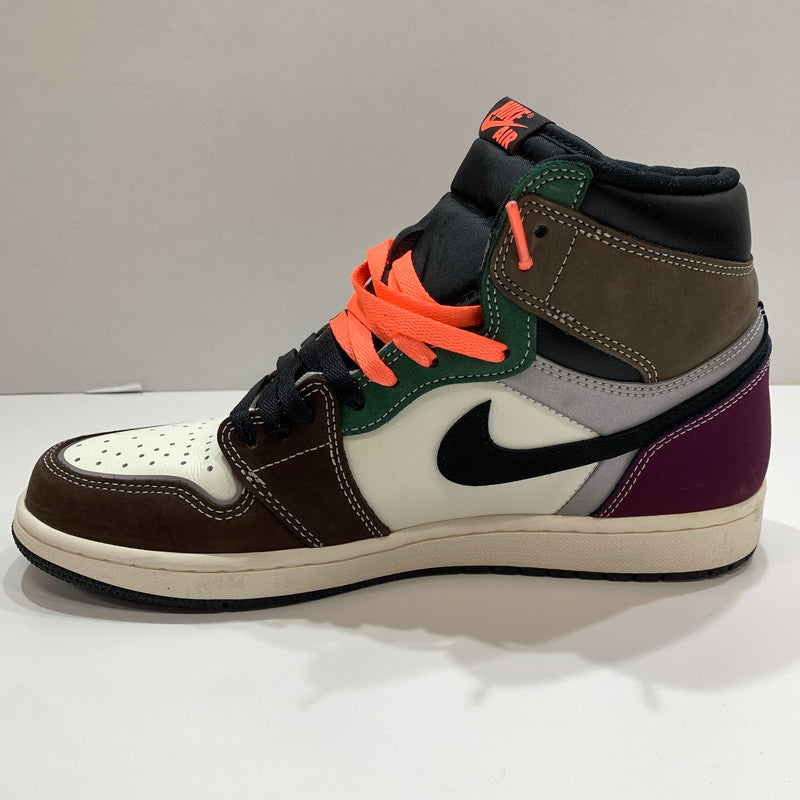【中古品】【メンズ】 NIKE ナイキ DH3097-001 AIR JORDAN 1 HIGH OG "HAND CRAFTED" スニーカー 靴 箱付き・黒タグ・シューレース付き ※小さな汚れあり 160-261024-io-25-fuzh サイズ：27.5cm カラー：茶.緑.白 万代Net店
