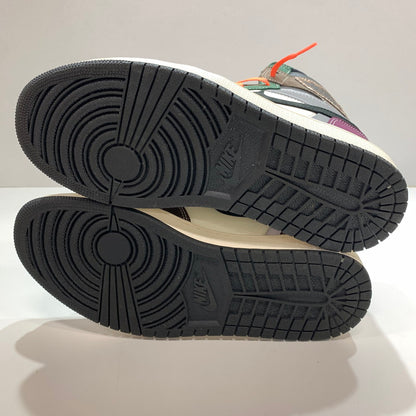 【中古品】【メンズ】 NIKE ナイキ DH3097-001 AIR JORDAN 1 HIGH OG "HAND CRAFTED" スニーカー 靴 箱付き・黒タグ・シューレース付き ※小さな汚れあり 160-261024-io-25-fuzh サイズ：27.5cm カラー：茶.緑.白 万代Net店