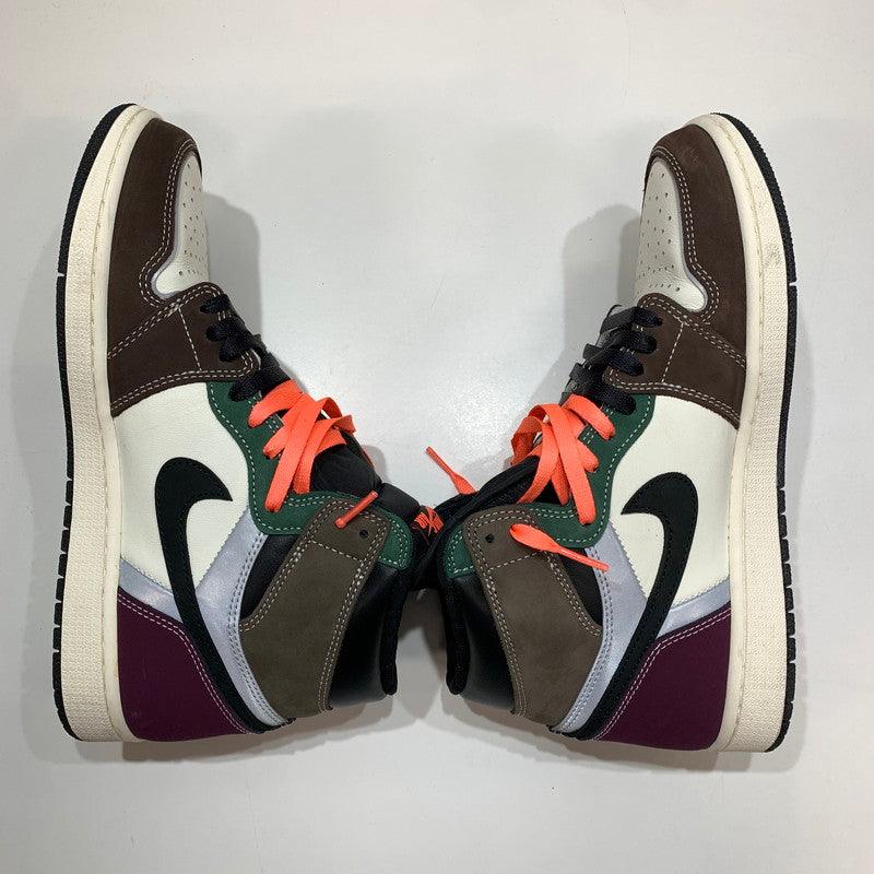 【中古品】【メンズ】 NIKE ナイキ DH3097-001 AIR JORDAN 1 HIGH OG "HAND CRAFTED" スニーカー 靴 箱付き・黒タグ・シューレース付き ※小さな汚れあり 160-261024-io-25-fuzh サイズ：27.5cm カラー：茶.緑.白 万代Net店