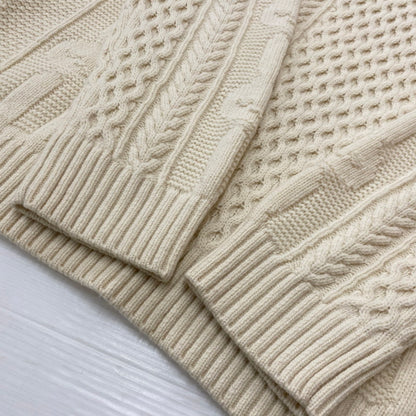 【中古品】【メンズ】 CUNE キューン SWEATER RABBIT CACCIATORE SWEATER AM10JB039 うさぎ漁師風 セーター 長袖 トップス 145-261019-sa-07-teih サイズ：3 カラー：ナチュラル 万代Net店