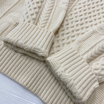【中古品】【メンズ】 CUNE キューン SWEATER RABBIT CACCIATORE SWEATER AM10JB039 うさぎ漁師風 セーター 長袖 トップス 145-261019-sa-07-teih サイズ：3 カラー：ナチュラル 万代Net店