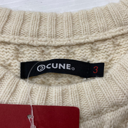 【中古品】【メンズ】 CUNE キューン SWEATER RABBIT CACCIATORE SWEATER AM10JB039 うさぎ漁師風 セーター 長袖 トップス 145-261019-sa-07-teih サイズ：3 カラー：ナチュラル 万代Net店