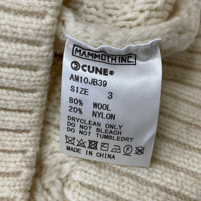 【中古品】【メンズ】 CUNE キューン SWEATER RABBIT CACCIATORE SWEATER AM10JB039 うさぎ漁師風 セーター 長袖 トップス 145-261019-sa-07-teih サイズ：3 カラー：ナチュラル 万代Net店