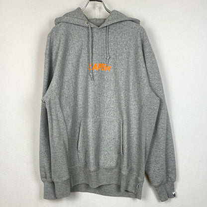 【中古品】【メンズ】 SAPEUR サプール × HAMADA ハマダ 別注コラボ LOGO HOODIE ロゴ フーディ 長袖 トップス プルーオーバーパーカー 142-261019-sa-05-teih サイズ：XL カラー：グレー 万代Net店