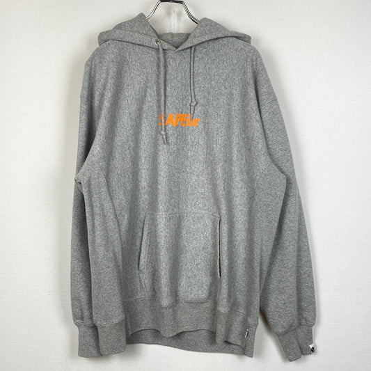 【中古品】【メンズ】 SAPEUR サプール × HAMADA ハマダ 別注コラボ LOGO HOODIE ロゴ フーディ 長袖 トップス プルーオーバーパーカー 142-261019-sa-05-teih サイズ：XL カラー：グレー 万代Net店