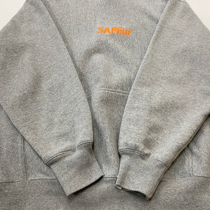 【中古品】【メンズ】 SAPEUR サプール × HAMADA ハマダ 別注コラボ LOGO HOODIE ロゴ フーディ 長袖 トップス プルーオーバーパーカー 142-261019-sa-05-teih サイズ：XL カラー：グレー 万代Net店
