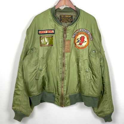 【現状渡し品】【メンズ】 TED COMPANY テッド カンパニー TED MAN MA-1 FLIGHT JACKET テッドマン エムエーワン フライト ジャケット アウター 145-261019-sa-04-teih サイズ：44 カラー：カーキ 万代Net店