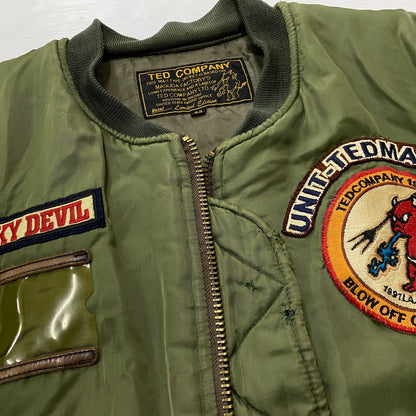 【現状渡し品】【メンズ】 TED COMPANY テッド カンパニー TED MAN MA-1 FLIGHT JACKET テッドマン エムエーワン フライト ジャケット アウター 145-261019-sa-04-teih サイズ：44 カラー：カーキ 万代Net店