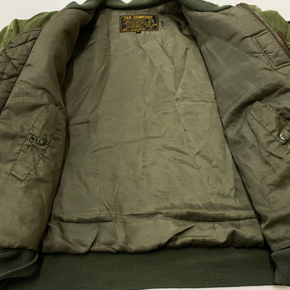 【現状渡し品】【メンズ】 TED COMPANY テッド カンパニー TED MAN MA-1 FLIGHT JACKET テッドマン エムエーワン フライト ジャケット アウター 145-261019-sa-04-teih サイズ：44 カラー：カーキ 万代Net店