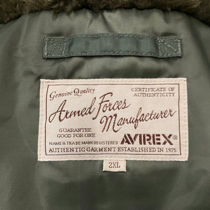 【中古品】【メンズ】 AVIREX アヴィレックス FLIGHT JACKET 6152177 N-2B フライト ジャケット アウター 145-261019-sa-03-teih サイズ：2XL カラー：カーキ 万代Net店