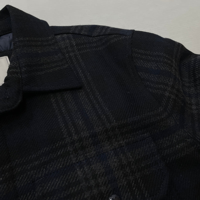 【中古品】【メンズ】 WOOLRICH ウールリッチ ALASKAN WOOL CHECK OVERSHIR WOOS0048 アラスカン ウール チェック オーバーシャツ 長袖 トップス 144-261021-sa-11-teih サイズ：M カラー：グレー 万代Net店