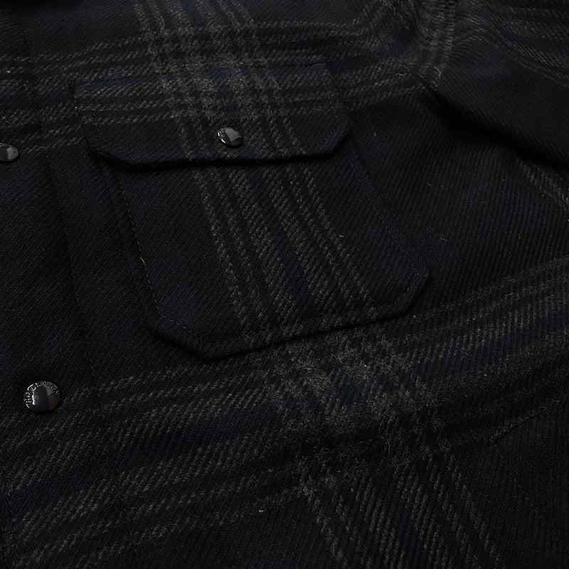 【中古品】【メンズ】 WOOLRICH ウールリッチ ALASKAN WOOL CHECK OVERSHIR WOOS0048 アラスカン ウール チェック オーバーシャツ 長袖 トップス 144-261021-sa-11-teih サイズ：M カラー：グレー 万代Net店