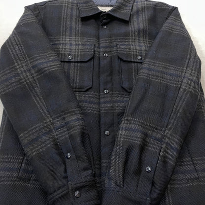 【中古品】【メンズ】 WOOLRICH ウールリッチ ALASKAN WOOL CHECK OVERSHIR WOOS0048 アラスカン ウール チェック オーバーシャツ 長袖 トップス 144-261021-sa-11-teih サイズ：M カラー：グレー 万代Net店