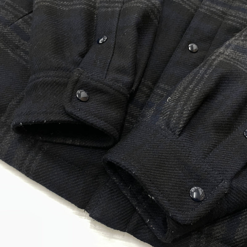 【中古品】【メンズ】 WOOLRICH ウールリッチ ALASKAN WOOL CHECK OVERSHIR WOOS0048 アラスカン ウール チェック オーバーシャツ 長袖 トップス 144-261021-sa-11-teih サイズ：M カラー：グレー 万代Net店
