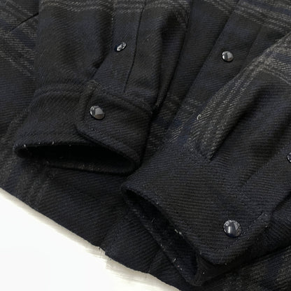 【中古品】【メンズ】 WOOLRICH ウールリッチ ALASKAN WOOL CHECK OVERSHIR WOOS0048 アラスカン ウール チェック オーバーシャツ 長袖 トップス 144-261021-sa-11-teih サイズ：M カラー：グレー 万代Net店