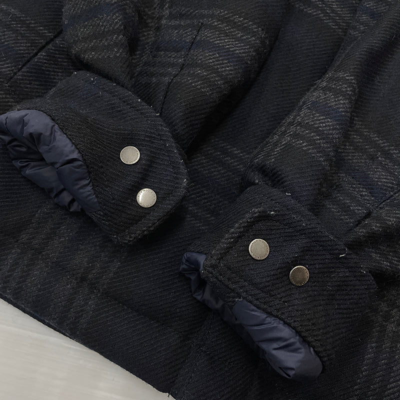 【中古品】【メンズ】 WOOLRICH ウールリッチ ALASKAN WOOL CHECK OVERSHIR WOOS0048 アラスカン ウール チェック オーバーシャツ 長袖 トップス 144-261021-sa-11-teih サイズ：M カラー：グレー 万代Net店
