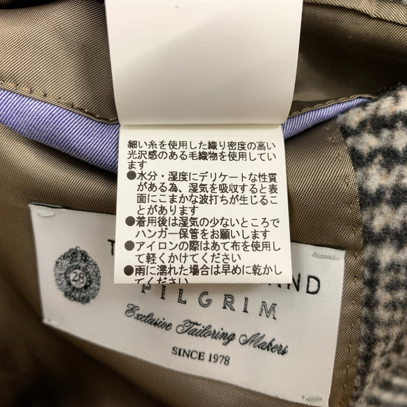 【中古品】【メンズ】 TOMMORROWLAND トゥモローランド Ermenegildo Zegna エルメネジルド ゼニア PILGRIM ZEGNA WOOL COAT ピルグリム ゼニア ウールコート アウター 147-261028-ss-07-teih サイズ：46 カラー：チェック 万代Net店