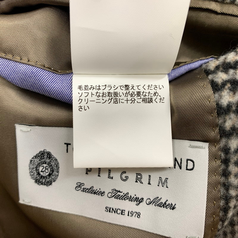 【中古品】【メンズ】 TOMMORROWLAND トゥモローランド Ermenegildo Zegna エルメネジルド ゼニア PILGRIM ZEGNA WOOL COAT ピルグリム ゼニア ウールコート アウター 147-261028-ss-07-teih サイズ：46 カラー：チェック 万代Net店