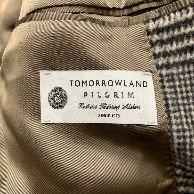 【中古品】【メンズ】 TOMMORROWLAND トゥモローランド Ermenegildo Zegna エルメネジルド ゼニア PILGRIM ZEGNA WOOL COAT ピルグリム ゼニア ウールコート アウター 147-261028-ss-07-teih サイズ：46 カラー：チェック 万代Net店