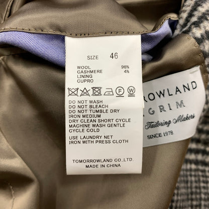 【中古品】【メンズ】 TOMMORROWLAND トゥモローランド Ermenegildo Zegna エルメネジルド ゼニア PILGRIM ZEGNA WOOL COAT ピルグリム ゼニア ウールコート アウター 147-261028-ss-07-teih サイズ：46 カラー：チェック 万代Net店