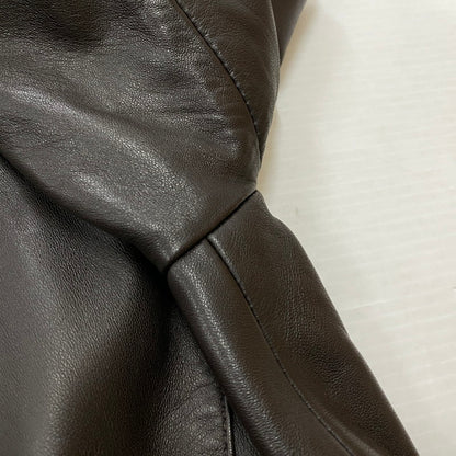 【中古品】【レディース】 COLEHAAN コールハーン RAM LEATHER RIDERSJACKET 356Z185 ラム レザー ライダースジャケット アウター 170-261019-sa-02-teih サイズ：S カラー：ブラウン 万代Net店