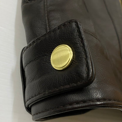 【中古品】【レディース】 COLEHAAN コールハーン RAM LEATHER RIDERSJACKET 356Z185 ラム レザー ライダースジャケット アウター 170-261019-sa-02-teih サイズ：S カラー：ブラウン 万代Net店