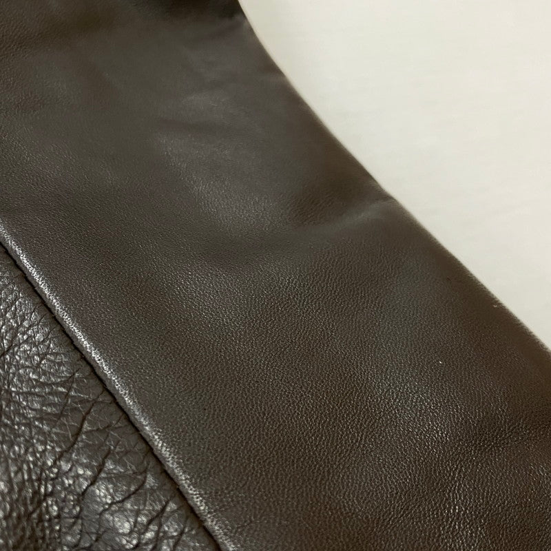 【中古品】【レディース】 COLEHAAN コールハーン RAM LEATHER RIDERSJACKET 356Z185 ラム レザー ライダースジャケット アウター 170-261019-sa-02-teih サイズ：S カラー：ブラウン 万代Net店