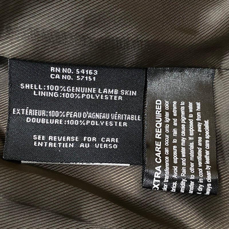 【中古品】【レディース】 COLEHAAN コールハーン RAM LEATHER RIDERSJACKET 356Z185 ラム レザー ライダースジャケット アウター 170-261019-sa-02-teih サイズ：S カラー：ブラウン 万代Net店
