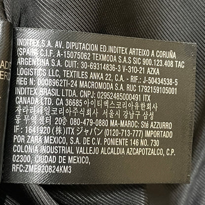 【中古品】【メンズ】 ZARA ザラ ECO LEATHER JACKET エコ レザー ジャケット アウター 147-261021-sa-03-teih サイズ：M カラー：ブラック 万代Net店