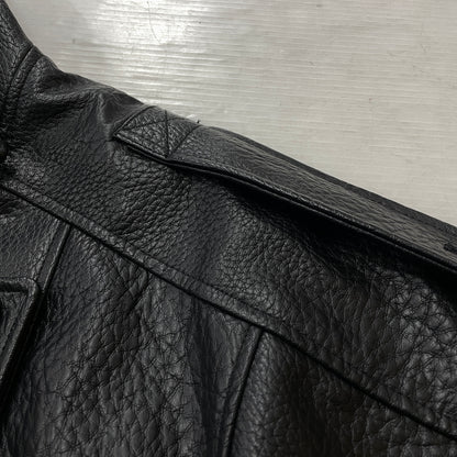 【中古品】【メンズ】 ZARA ザラ ECO LEATHER JACKET エコ レザー ジャケット アウター 147-261021-sa-03-teih サイズ：M カラー：ブラック 万代Net店