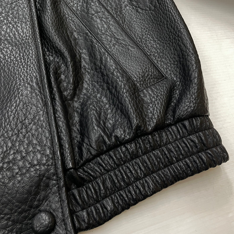 【中古品】【メンズ】 ZARA ザラ ECO LEATHER JACKET エコ レザー ジャケット アウター 147-261021-sa-03-teih サイズ：M カラー：ブラック 万代Net店