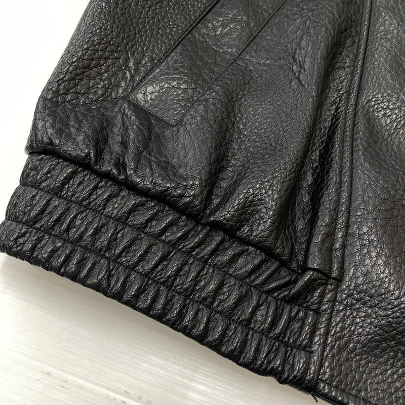【中古品】【メンズ】 ZARA ザラ ECO LEATHER JACKET エコ レザー ジャケット アウター 147-261021-sa-03-teih サイズ：M カラー：ブラック 万代Net店