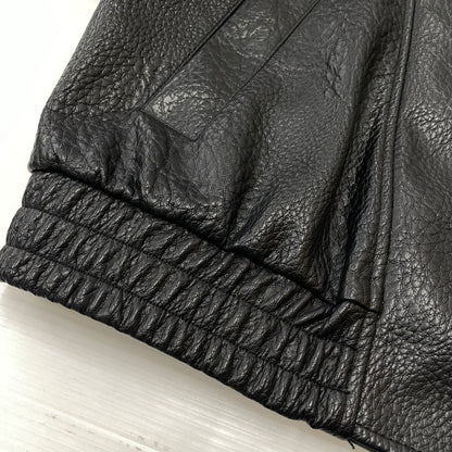 【中古品】【メンズ】 ZARA ザラ ECO LEATHER JACKET エコ レザー ジャケット アウター 147-261021-sa-03-teih サイズ：M カラー：ブラック 万代Net店