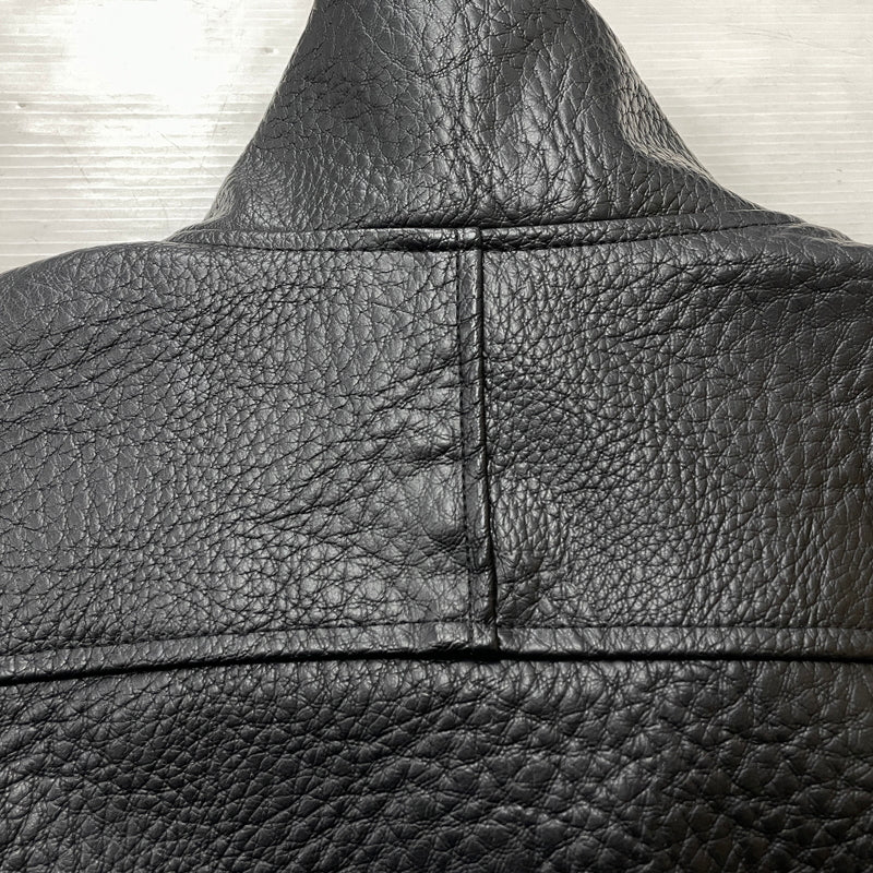 【中古品】【メンズ】 ZARA ザラ ECO LEATHER JACKET エコ レザー ジャケット アウター 147-261021-sa-03-teih サイズ：M カラー：ブラック 万代Net店
