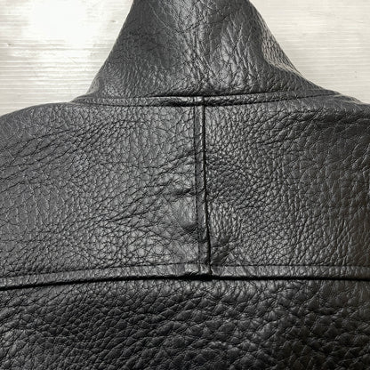 【中古品】【メンズ】 ZARA ザラ ECO LEATHER JACKET エコ レザー ジャケット アウター 147-261021-sa-03-teih サイズ：M カラー：ブラック 万代Net店
