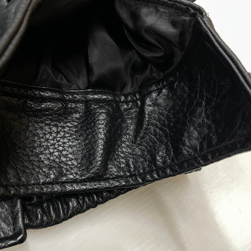 【中古品】【メンズ】 ZARA ザラ ECO LEATHER JACKET エコ レザー ジャケット アウター 147-261021-sa-03-teih サイズ：M カラー：ブラック 万代Net店