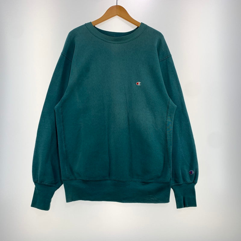 【中古品】【メンズ】 Champion チャンピオン 90's REVERSE WEAVE SWEAT VINTAGE 90年代 リバースウィーブ スウェット トップス トレーナー ヴィンテージ 145-261028-ss-02-teih サイズ：XL カラー：グリーン系 万代Net店